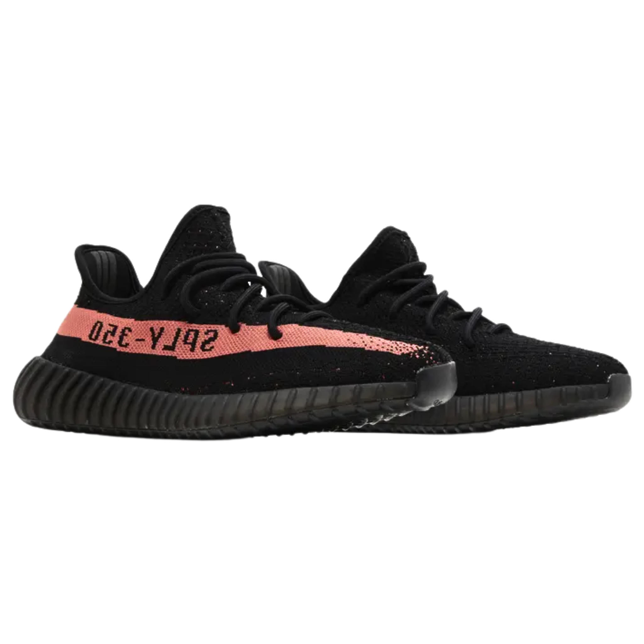 Shop the 2023 adidas Yeezy Boost 350 V2 ‘Red,’ a reissue of the iconic 2016 colorway. Featuring a black Primeknit upper with a bold red side stripe and SPLY-350 branding, this sneaker offers a full-length Boost midsole for comfort, a black TPU cage for durability, and a rubber outsole for excellent traction.