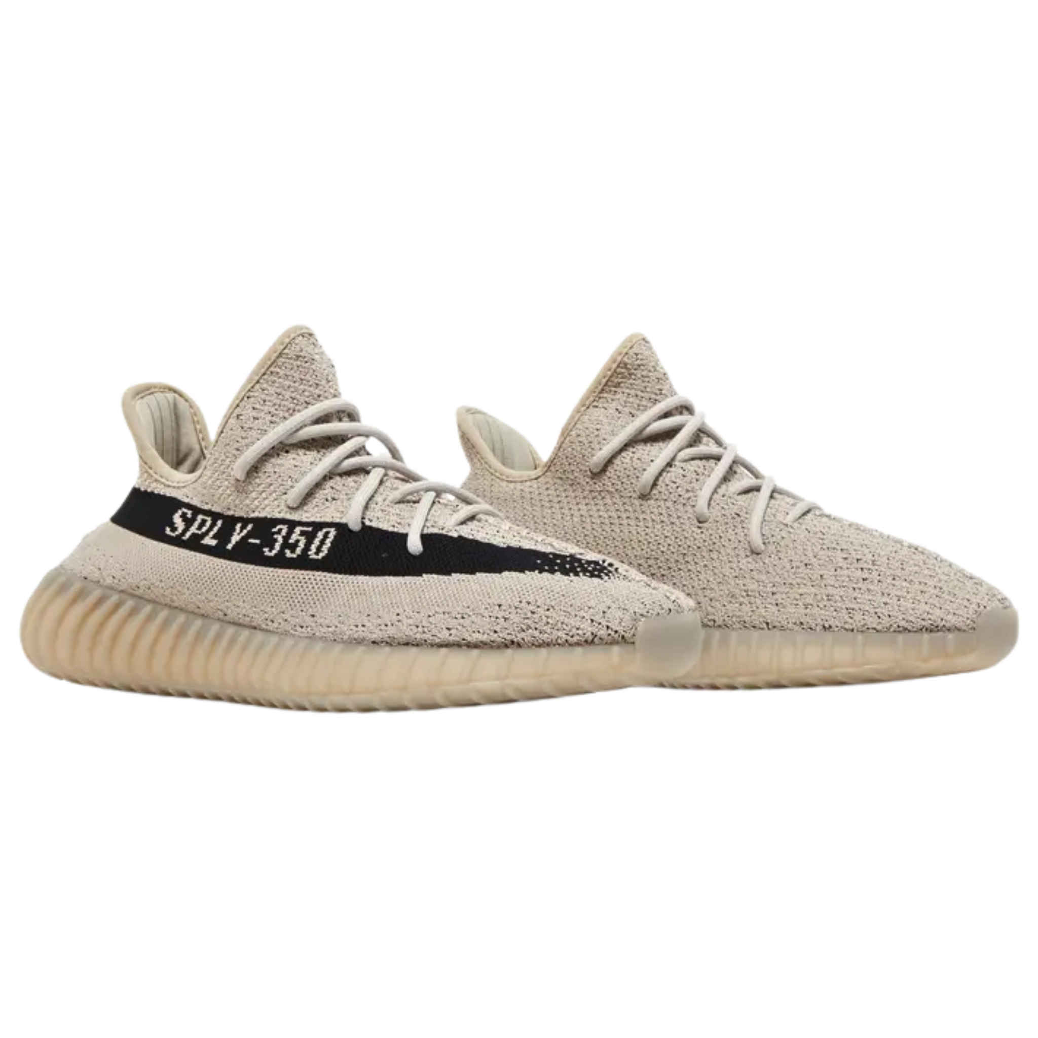 Shop the adidas Yeezy Boost 350 V2 ‘Slate’ featuring a neutral tan Primeknit upper with center stitching and a contrasting black lateral streak with SPLY-350 branding. Built with a full-length Boost midsole, semi-translucent TPU cage, and enhanced durability and support for a minimalist yet stylish look.