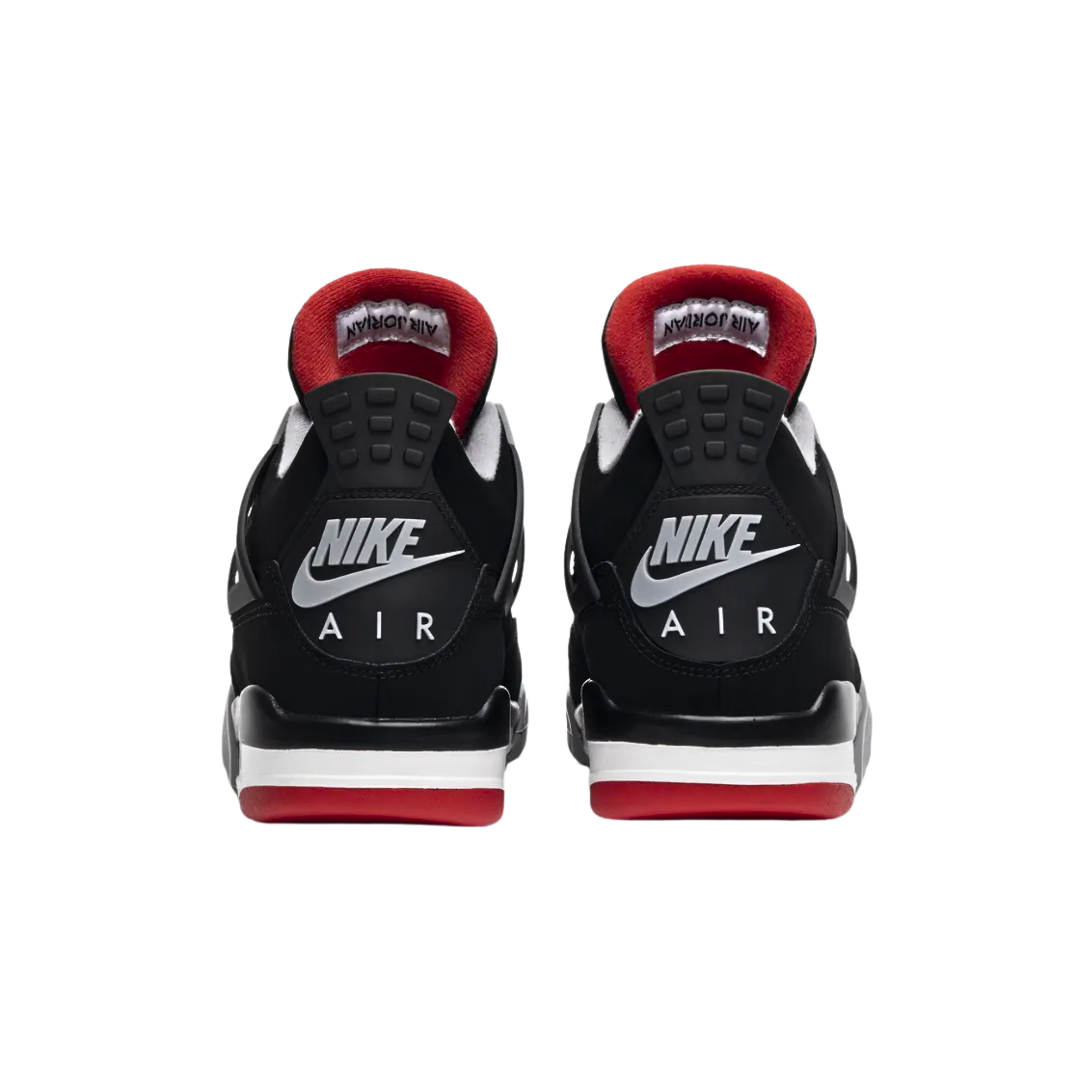 The 2019 Air Jordan 4 ‘Bred’ celebrates the 30th anniversary of the silhouette, featuring a black nubuck upper, visible Air Sole cushioning, and Nike Air branding on the heel, in the same colorway worn by Michael Jordan during ‘The Shot’ in the 1989 NBA playoffs.