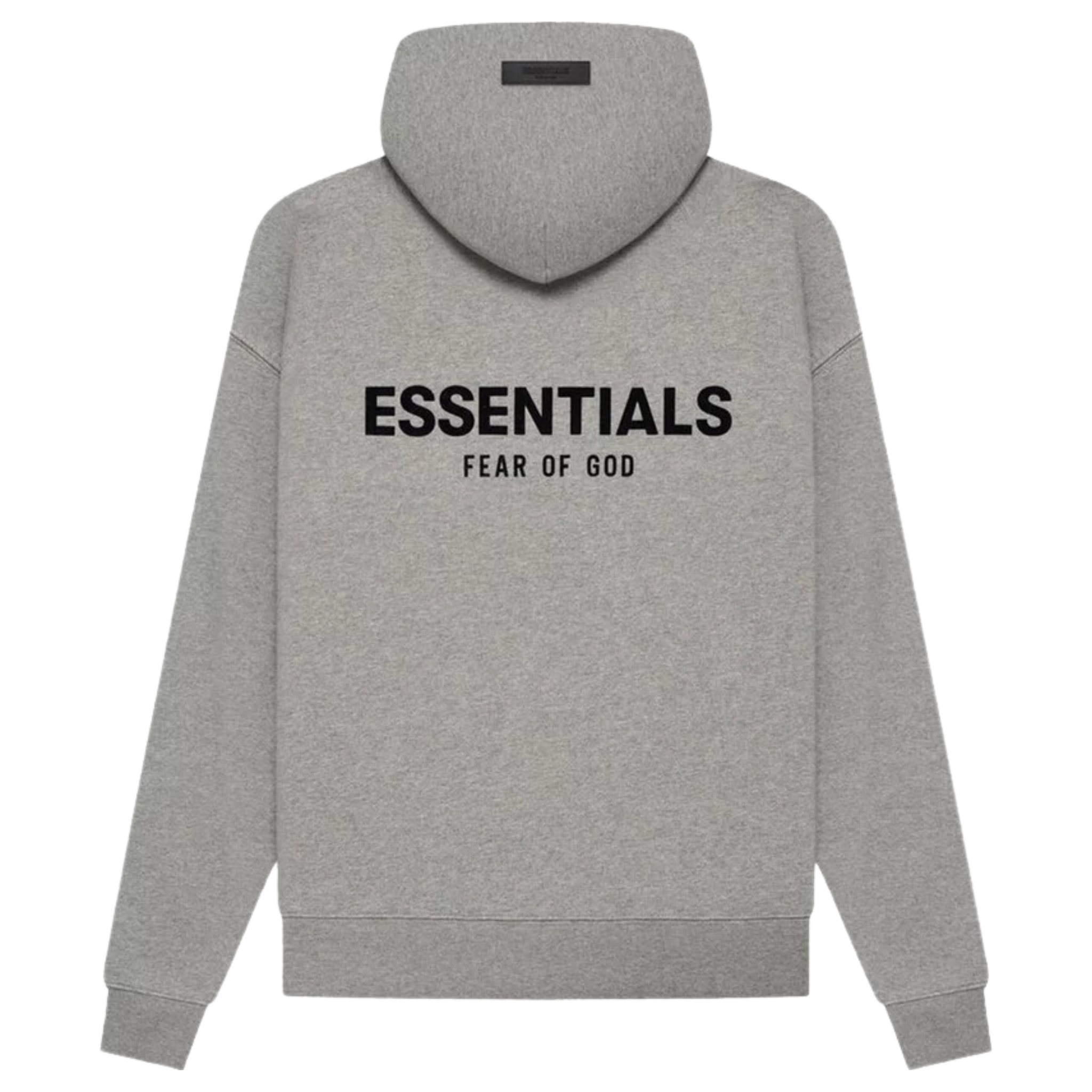 The Fear of God Essentials Hoodie in 'Dark Oatmeal' is a versatile, year-round staple made from a soft cotton blend. Featuring a regular fit, a fixed hood, and the brand's logo printed on both the front and back, this hoodie offers a comfortable, minimalist style perfect for casual wear.