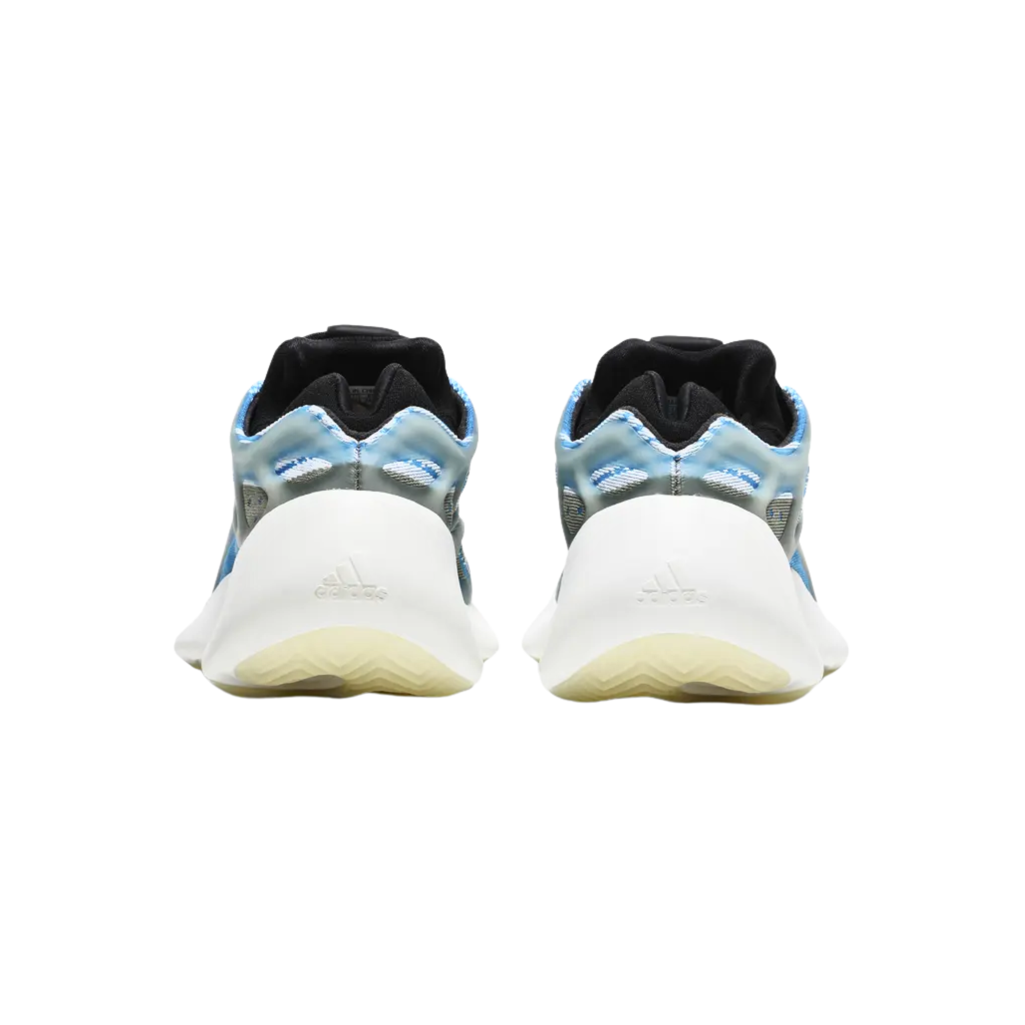 Shop the adidas Yeezy 700 V3 ‘Arzareth,’ featuring vibrant blue tones on a breathable knit upper with a semi-translucent RPU cage for added structure. The bootie-style collar ensures a snug ankle fit, while a PU-encapsulated EVA midsole and herringbone rubber outsole provide cushioning and grippy traction.