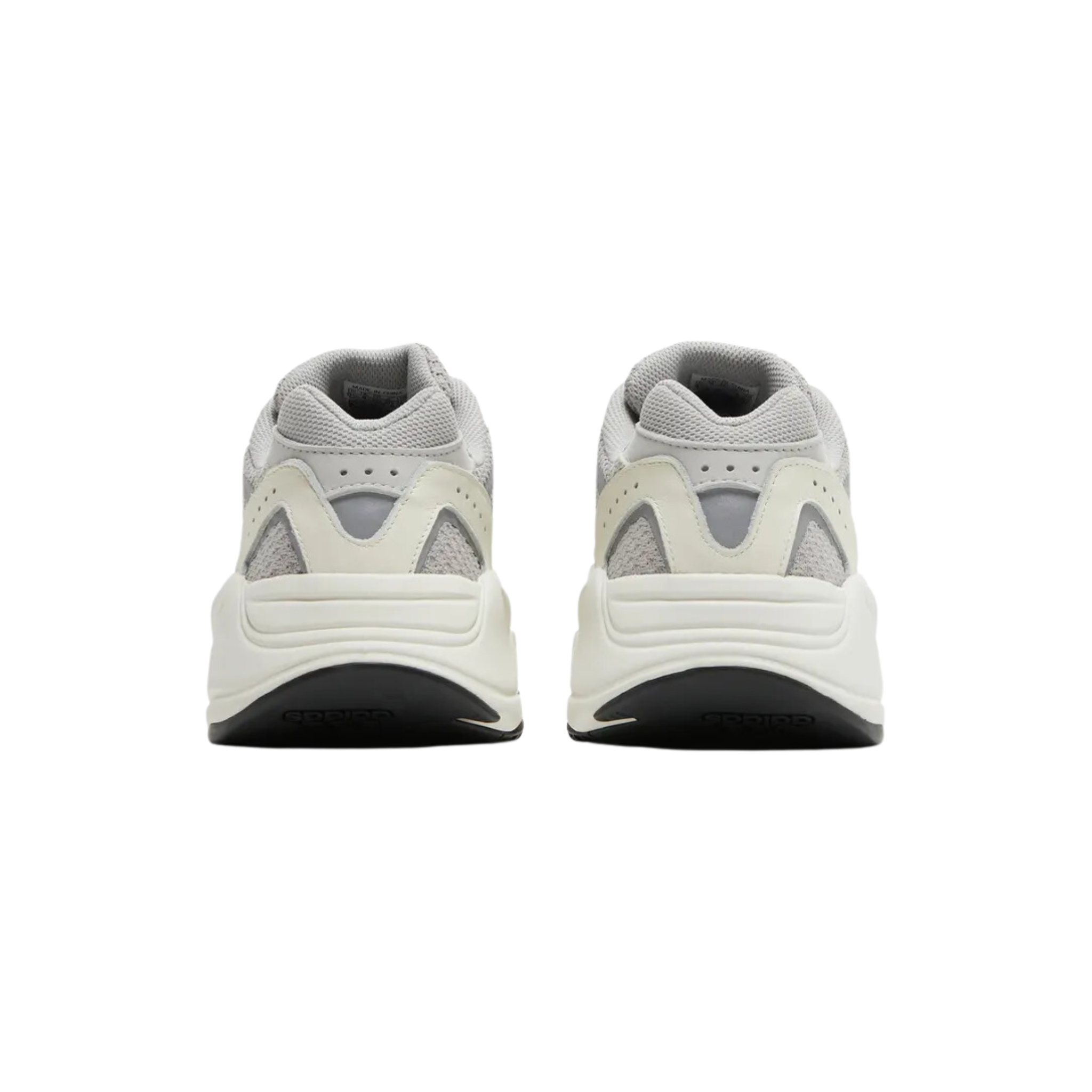 Shop the Yeezy Boost 700 V2 ‘Static’, an updated version of the original Wave Runner. Featuring a neutral colorway with grey and white tones, the upper combines mesh, reflective overlays, and leather paneling. The bulky white midsole is paired with a black rubber outsole for added support and style.
