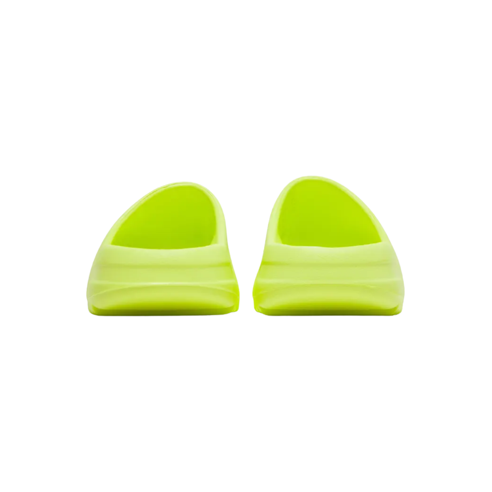 Shop the 2022 reissue of the adidas Yeezy Slides ‘Glow Green’ in a vibrant fluorescent green colorway. Featuring a one-piece EVA foam build, with a debossed adidas three-stripe logo on the footbed and a deep-grooved outsole for shock absorption and grippy traction.