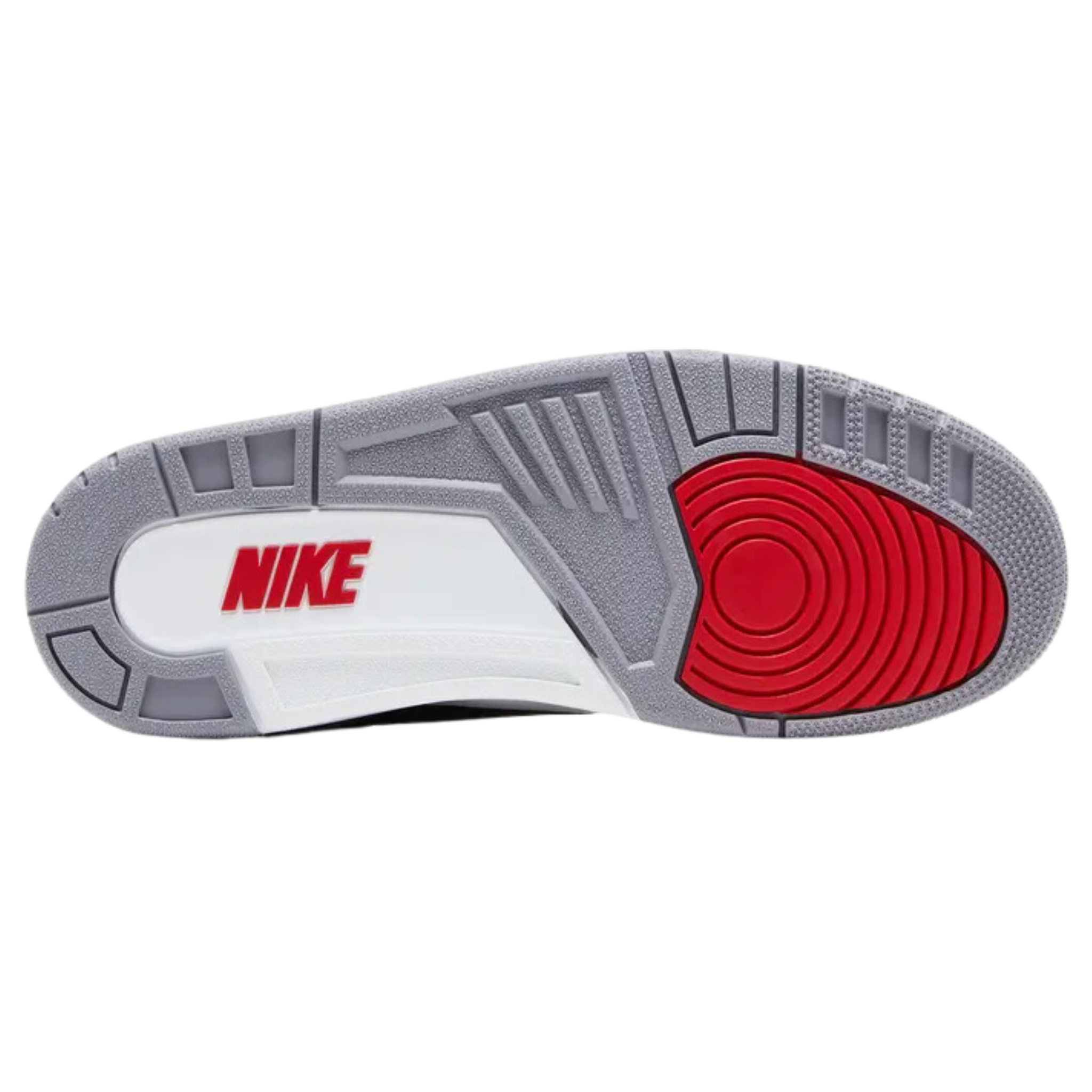 Air Jordan 3 Retro OG 'Black Cement' (2024) featuring a black tumbled leather upper with grey elephant print overlays at the forefoot and heel. The sneaker includes a Fire Red embroidered Jumpman on the tongue, a raised Nike Air logo on the back heel, a white polyurethane midsole with visible Air-sole cushioning, and a grey rubber outsole for durable traction.