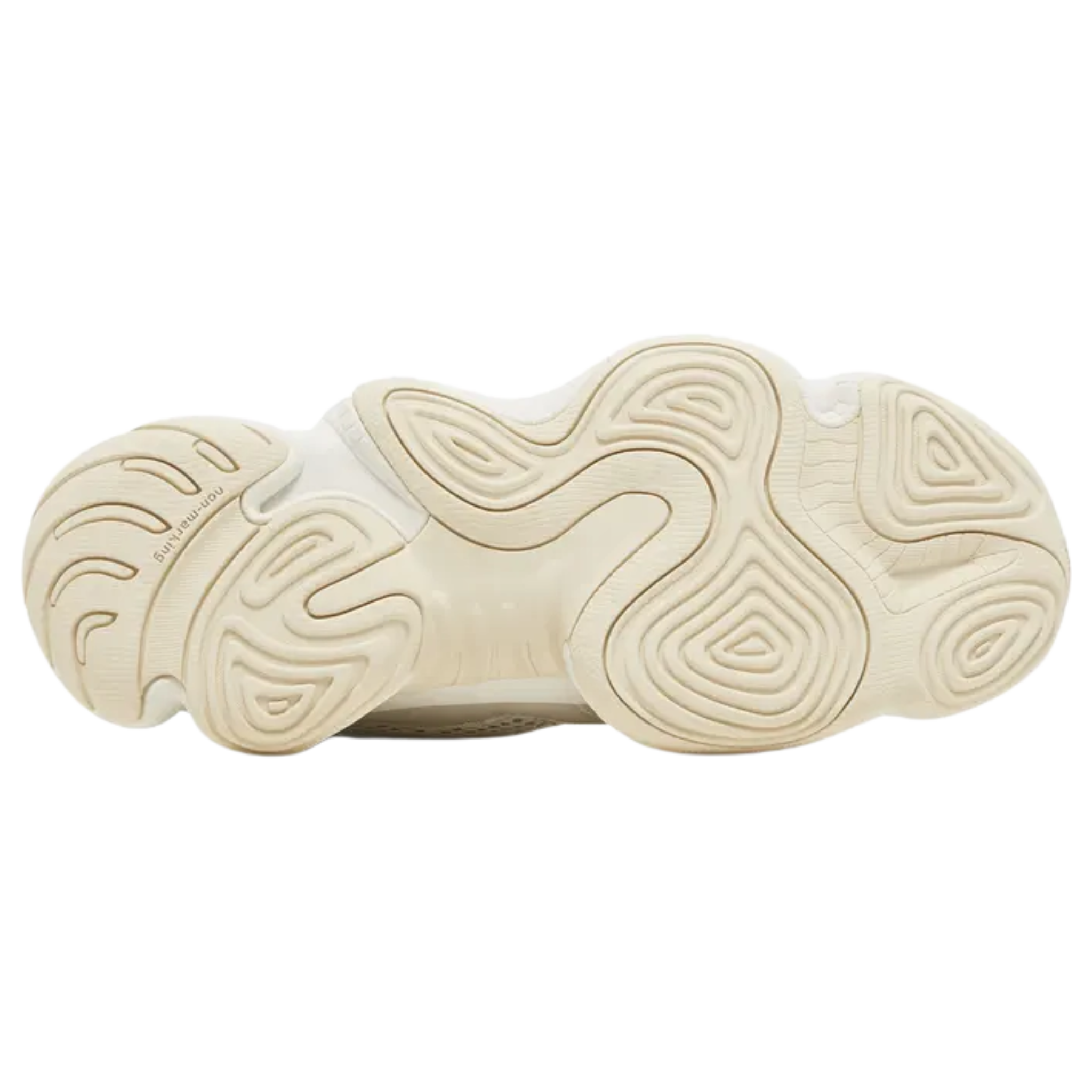 Shop the 2023 adidas Yeezy 500 ‘Bone White,’ featuring a subdued ivory colorway with a mesh upper and suede and leather overlays. The seamless rubber mudguard offers support and durability, while reflective piping enhances visibility. A podular adiPRENE+ midsole provides lightweight cushioning, inspired by the adidas KB8 3.