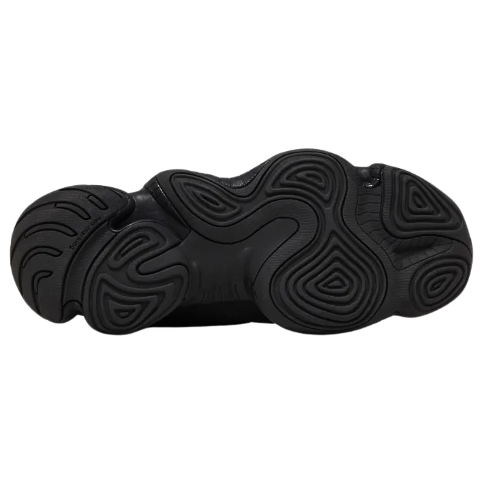 Shop the adidas Yeezy 500 ‘Utility Black,’ featuring a retro-inspired silhouette with a sleek, semi-faded black mesh and suede upper. The bulky design is contrasted by the unique use of tone, offering a softer black finish compared to the typical triple-black look. Released in July 2018, this colorway stands out with its minimalist, versatile style.