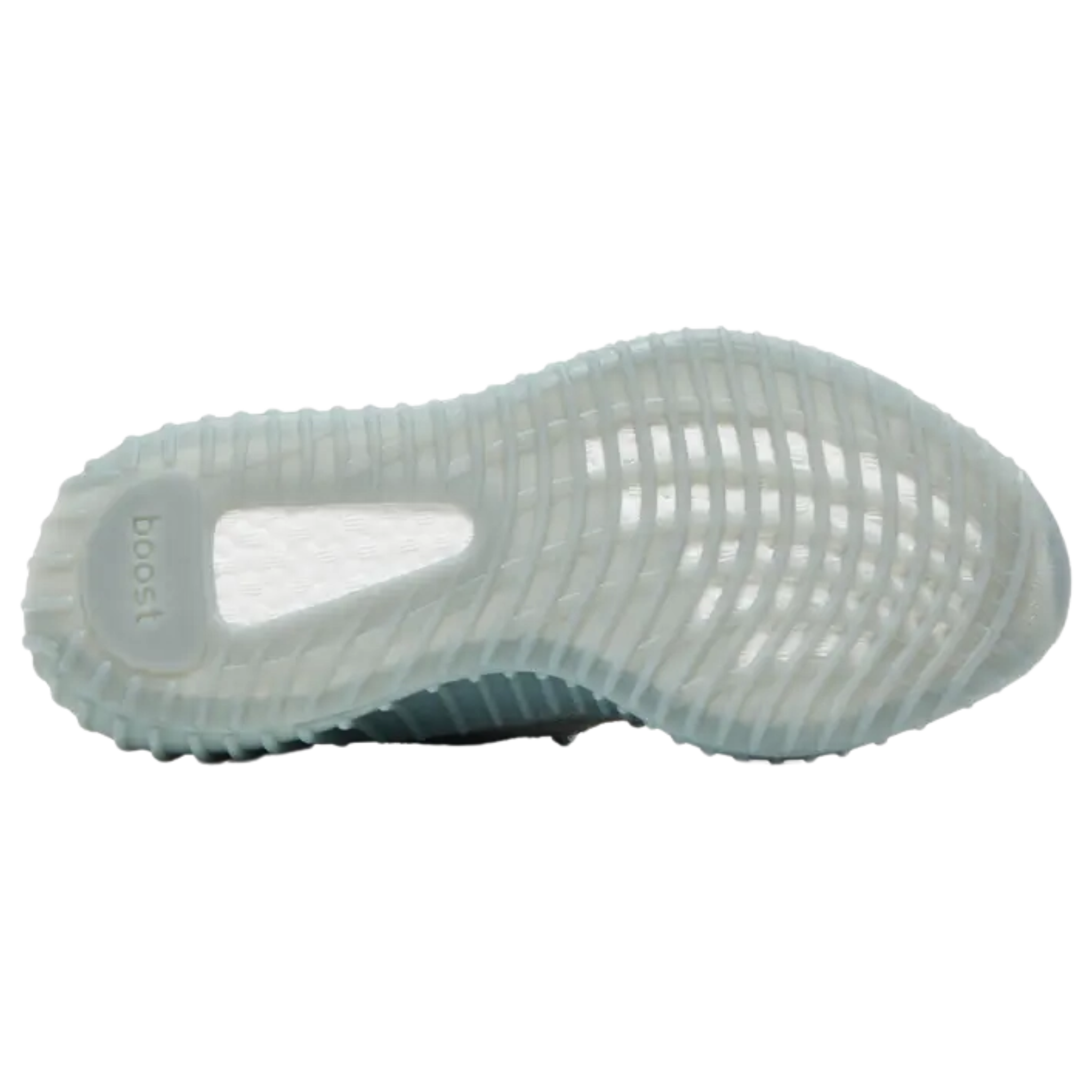 Shop the adidas Yeezy Boost 350 V2 ‘Salt’ (Jade Ash) featuring a mint green Primeknit upper with center-stitch detailing and black lateral streak with SPLY-350 branding. Equipped with rope laces, a full-length Boost midsole for responsive cushioning, a semi-translucent TPU cage, and a durable rubber outsole for grip.