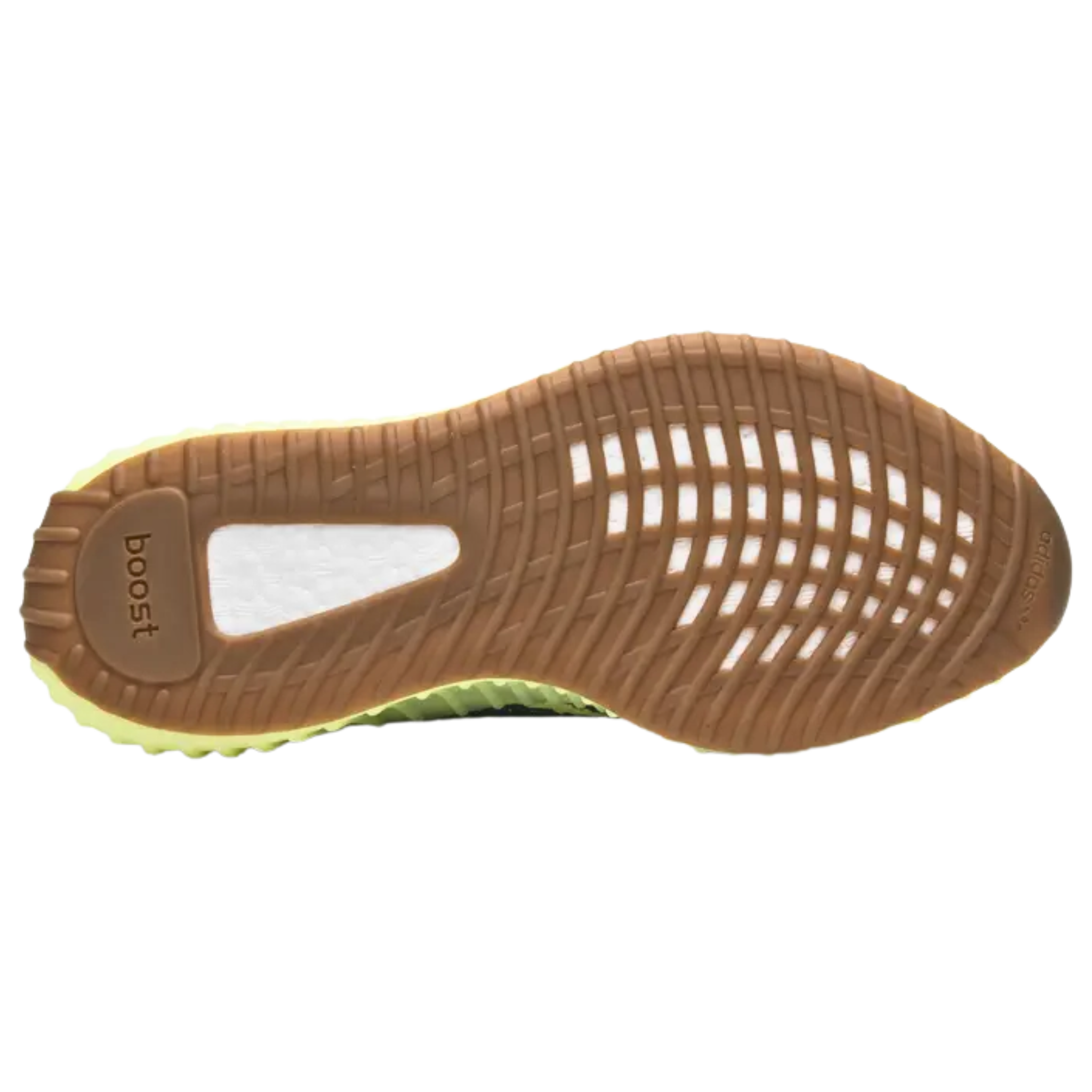 Shop the adidas Yeezy Boost 350 V2 ‘Semi Frozen Yellow,’ first released in November 2017. This vibrant sneaker features a bright yellow Primeknit upper with zebra-like black stripes and a tonal side stripe with ‘SPLY-350’ in reverse red print. The design is completed with matching laces, heel tab, a Boost-infused midsole, and a gum rubber outsole for enhanced grip.