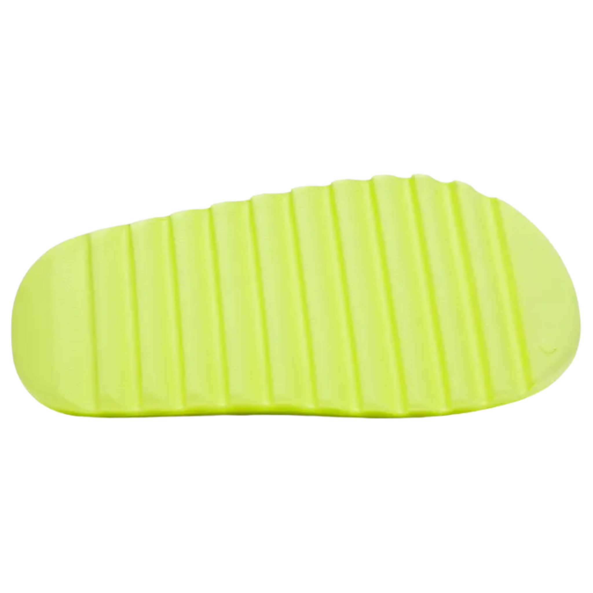 Shop the 2022 reissue of the adidas Yeezy Slides ‘Glow Green’ in a vibrant fluorescent green colorway. Featuring a one-piece EVA foam build, with a debossed adidas three-stripe logo on the footbed and a deep-grooved outsole for shock absorption and grippy traction.