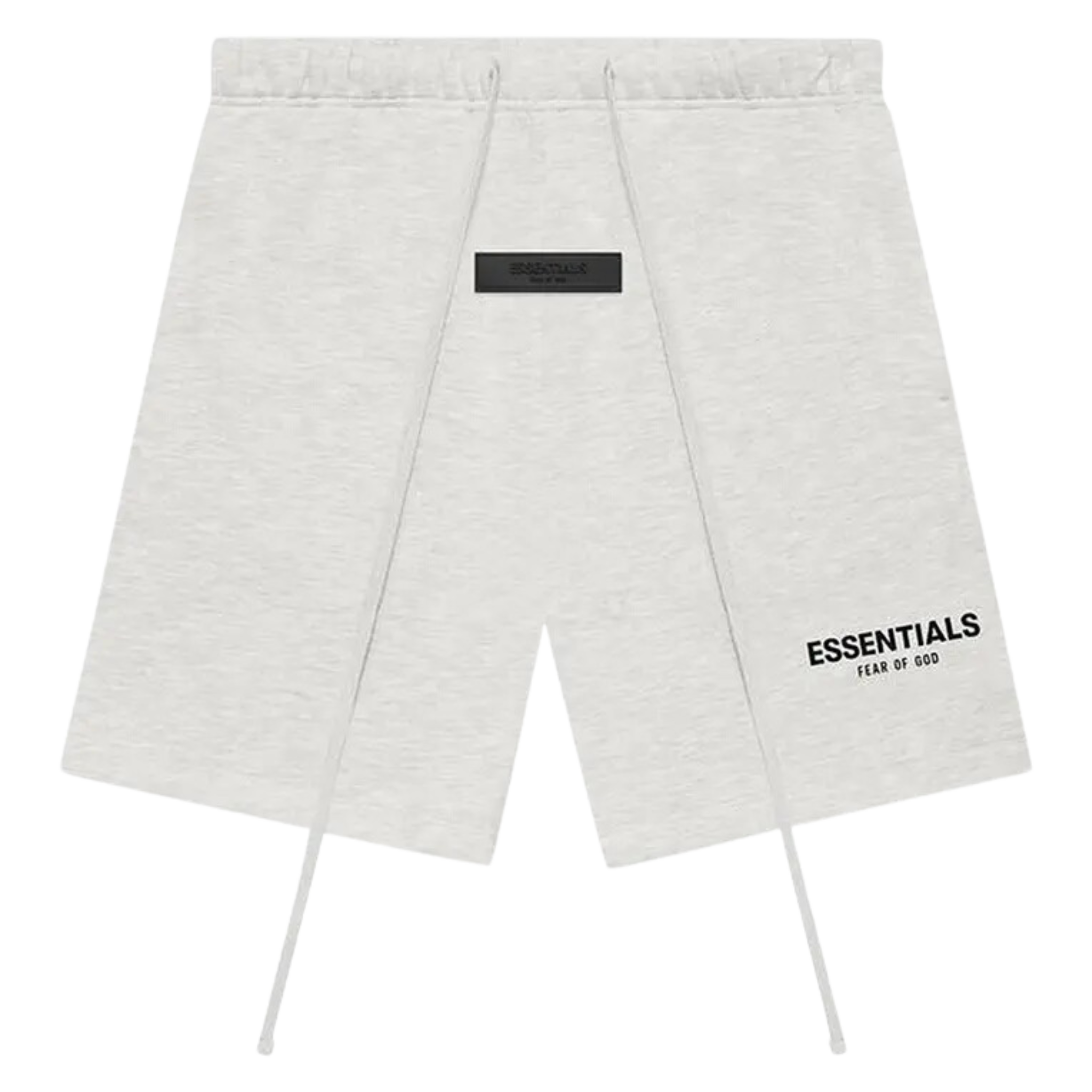 The Fear of God Essentials shorts 'Light Oatmeal' from SS22 is crafted from a signature cotton-blend fleece with a heavyweight feel. Featuring a straight-leg fit and an elongated drawstring on the stretch waist, these shorts offer a comfortable and stylish fit for casual wear.