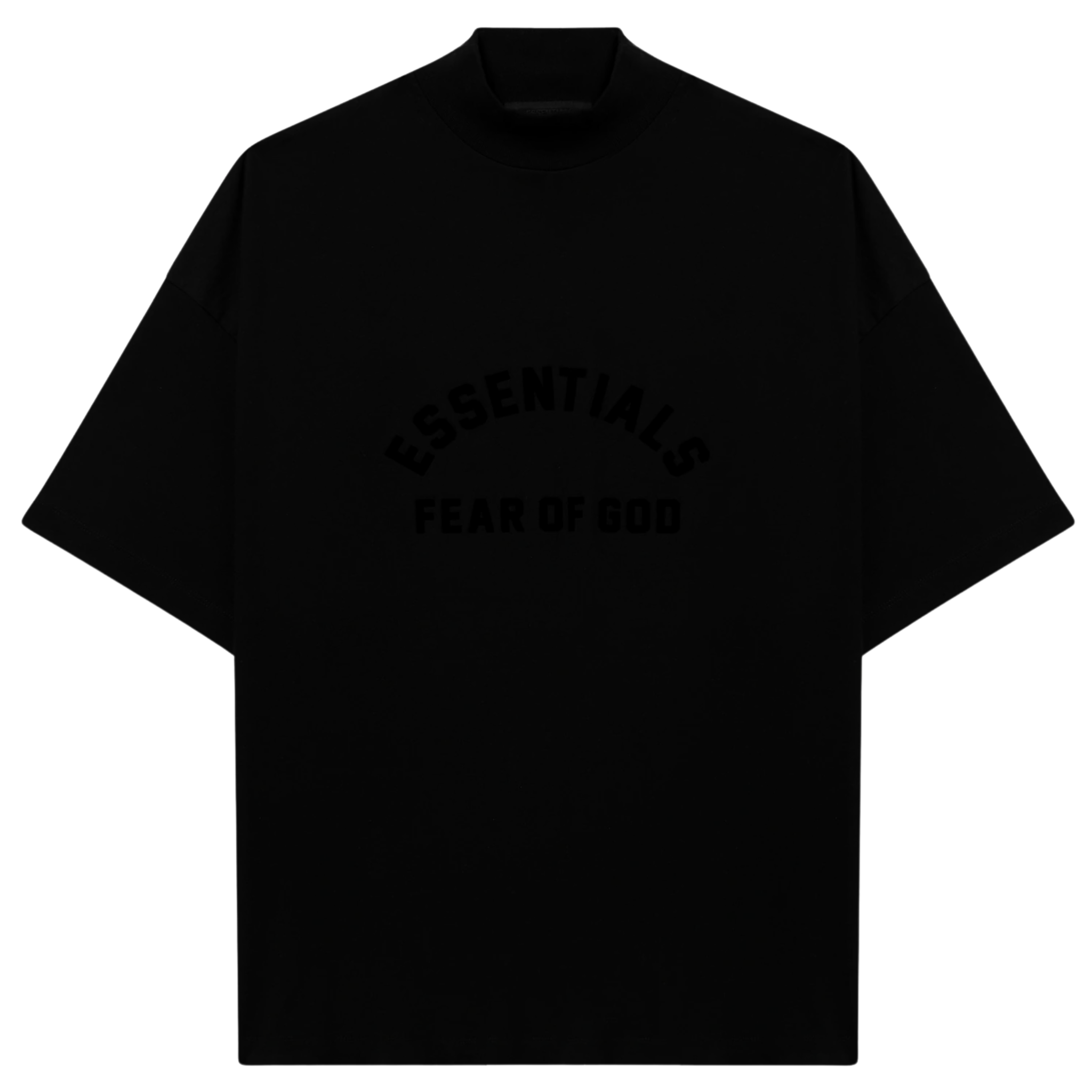 The Fear of God Essentials T-Shirt in Jet Black (SS23) features a minimalist design with the signature "Essentials" logo on the chest. Made from soft, high-quality fabric, this tee offers a comfortable, relaxed fit. The versatile black color makes it a stylish addition to any casual wardrobe.