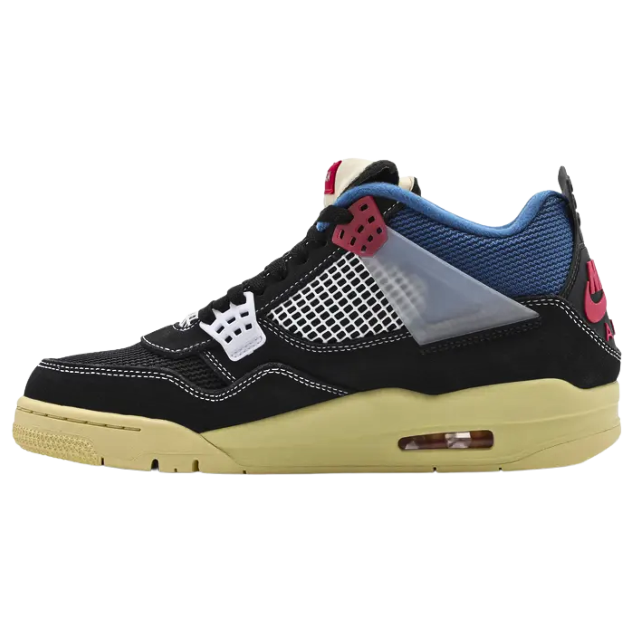 The Air Jordan 11 'Jubilee' celebrates its 25th anniversary with a black ballistic mesh and patent leather upper. The heel features a 3D metallic Jumpman and '23' branding, while silver 'Jordan' lettering appears on the eyelets. The sneaker rests on a white foam midsole with a translucent rubber outsole.