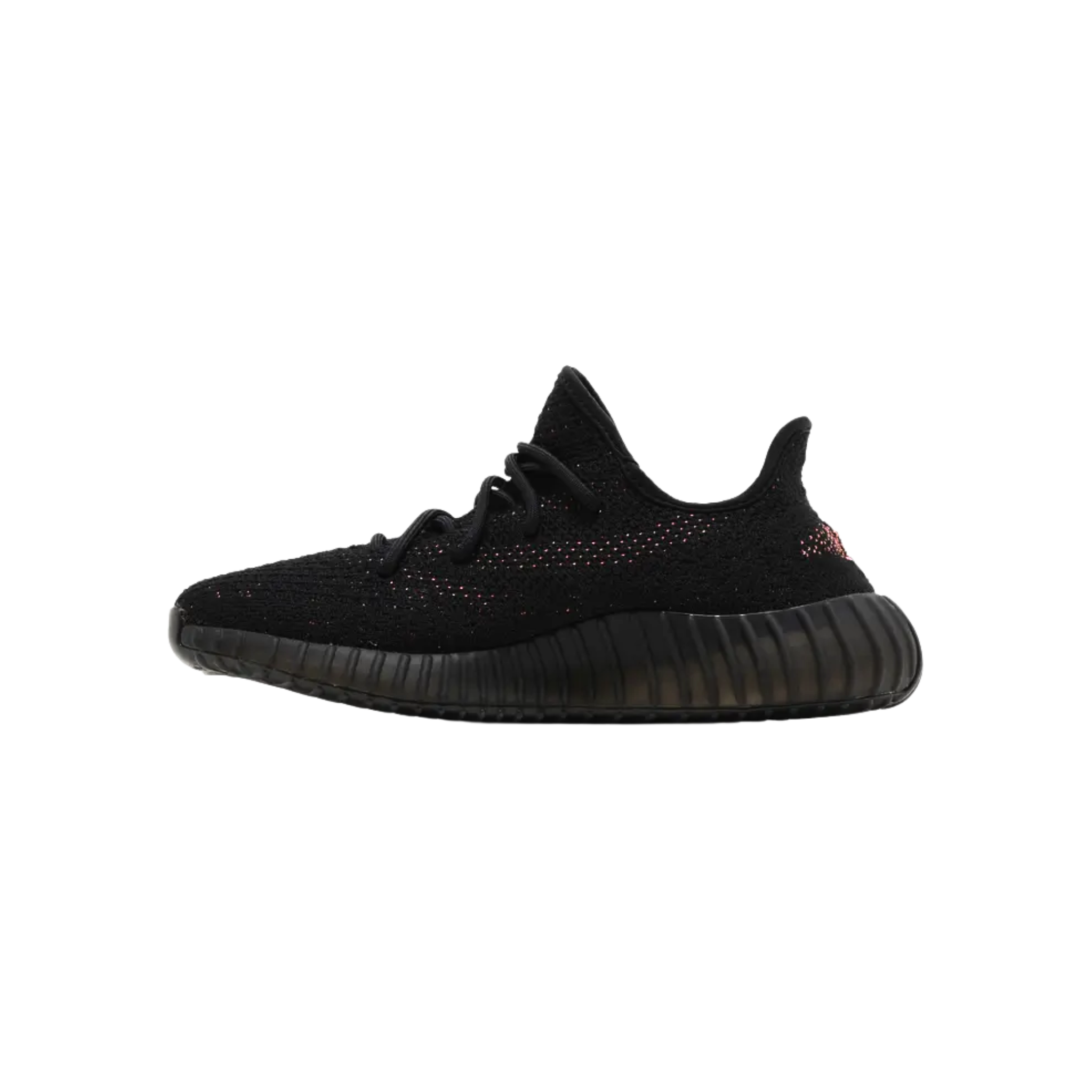 Shop the adidas Yeezy Boost 350 V2 Kids ‘Red,’ released for Yeezy Day 2022. This sneaker features a black Primeknit upper with center stitching and a bright crimson stripe with ‘SPLY-350’ branding. It offers full-length Boost cushioning, a durable black TPU wrap, and a rubber outsole for optimal traction.
