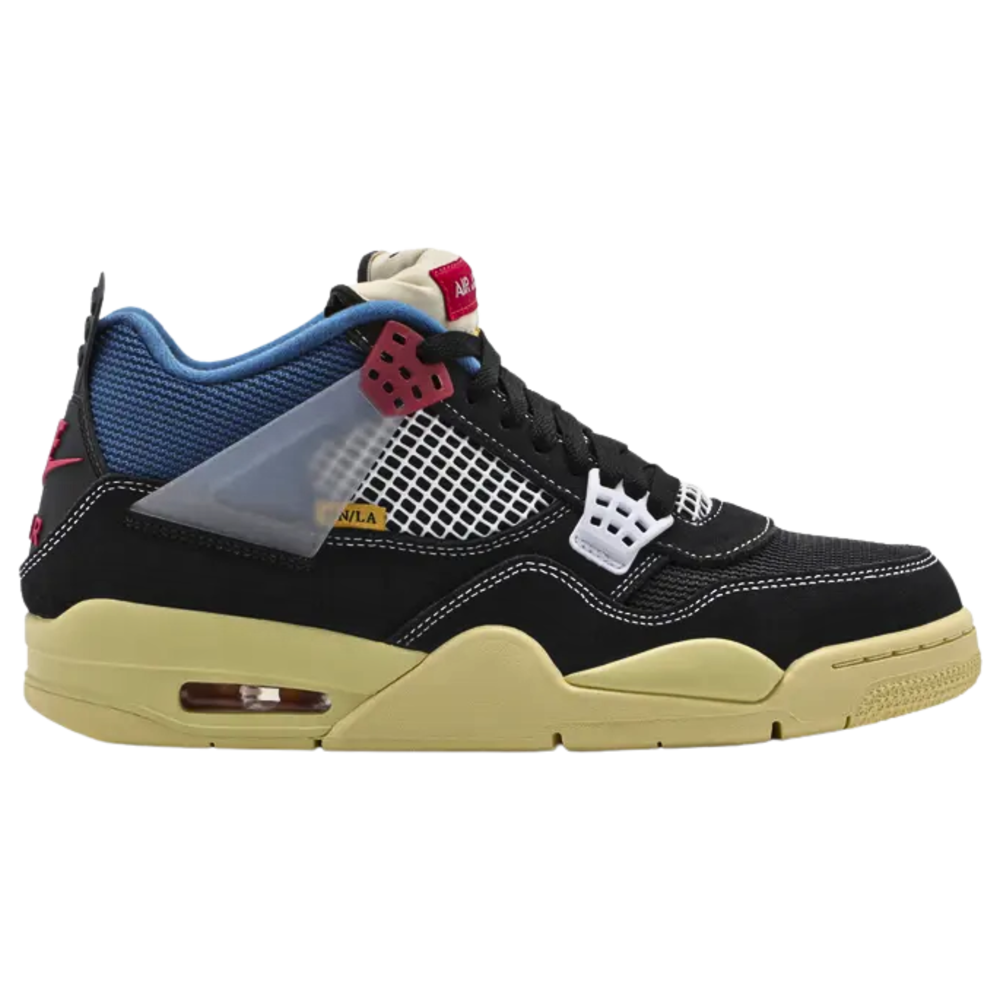 The Air Jordan 11 'Jubilee' celebrates its 25th anniversary with a black ballistic mesh and patent leather upper. The heel features a 3D metallic Jumpman and '23' branding, while silver 'Jordan' lettering appears on the eyelets. The sneaker rests on a white foam midsole with a translucent rubber outsole.