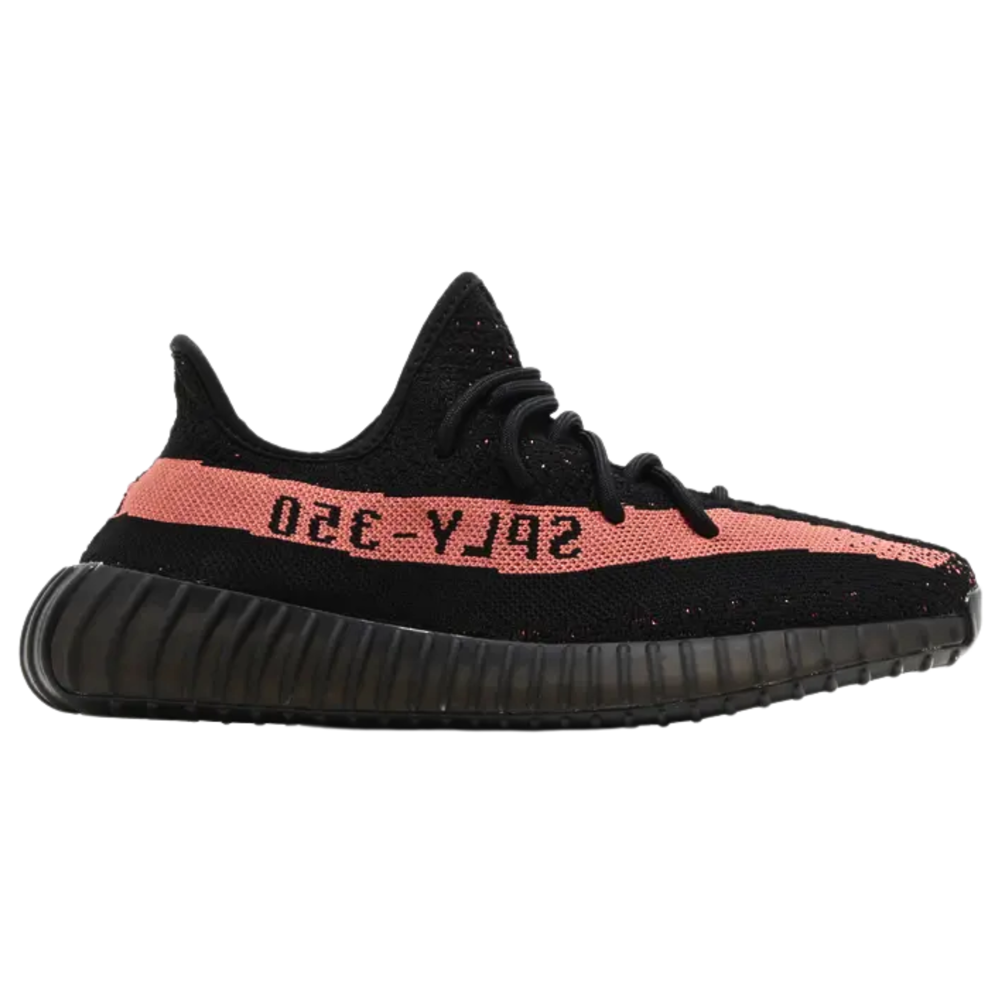 Shop the 2023 adidas Yeezy Boost 350 V2 ‘Red,’ a reissue of the iconic 2016 colorway. Featuring a black Primeknit upper with a bold red side stripe and SPLY-350 branding, this sneaker offers a full-length Boost midsole for comfort, a black TPU cage for durability, and a rubber outsole for excellent traction.