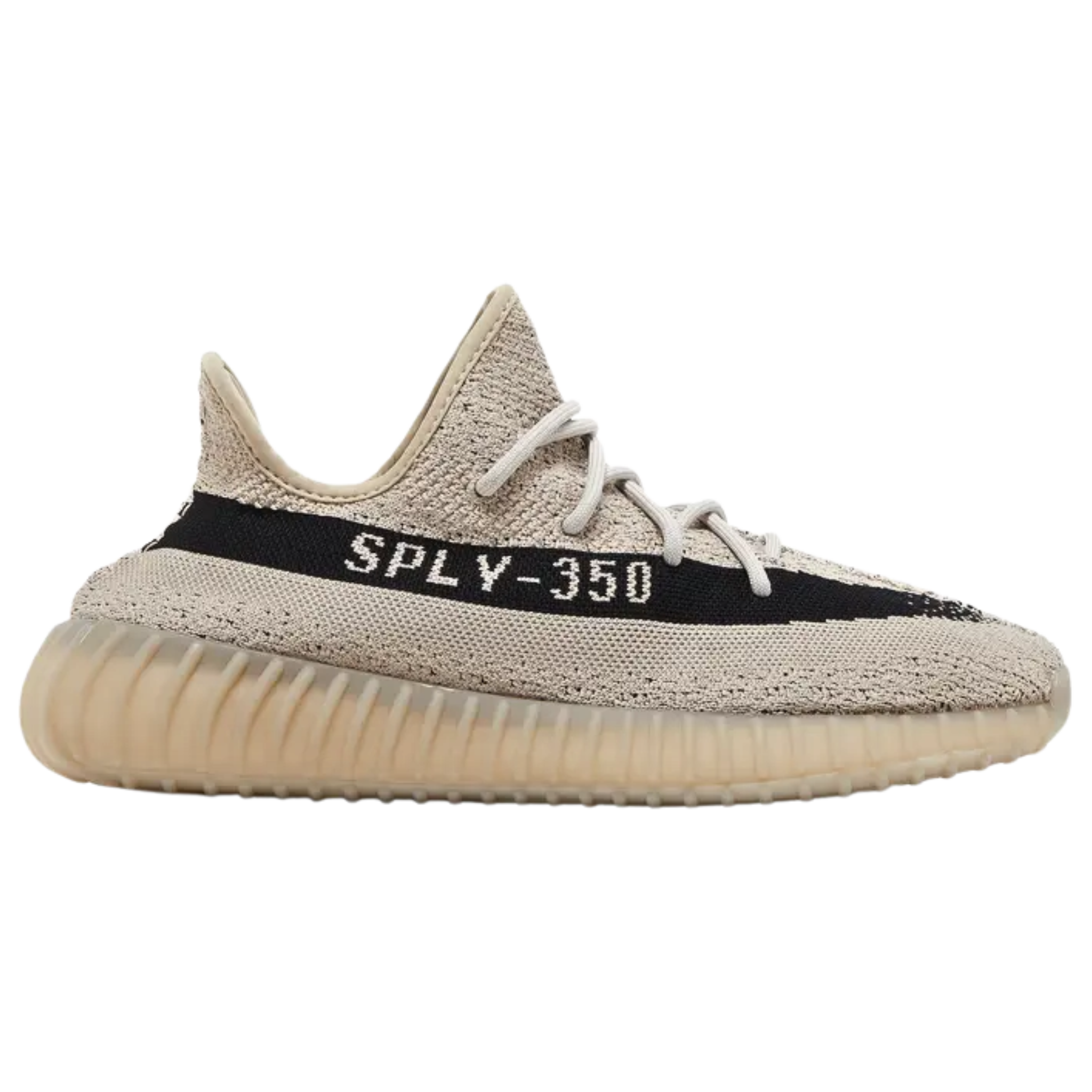 Shop the adidas Yeezy Boost 350 V2 ‘Slate’ featuring a neutral tan Primeknit upper with center stitching and a contrasting black lateral streak with SPLY-350 branding. Built with a full-length Boost midsole, semi-translucent TPU cage, and enhanced durability and support for a minimalist yet stylish look.