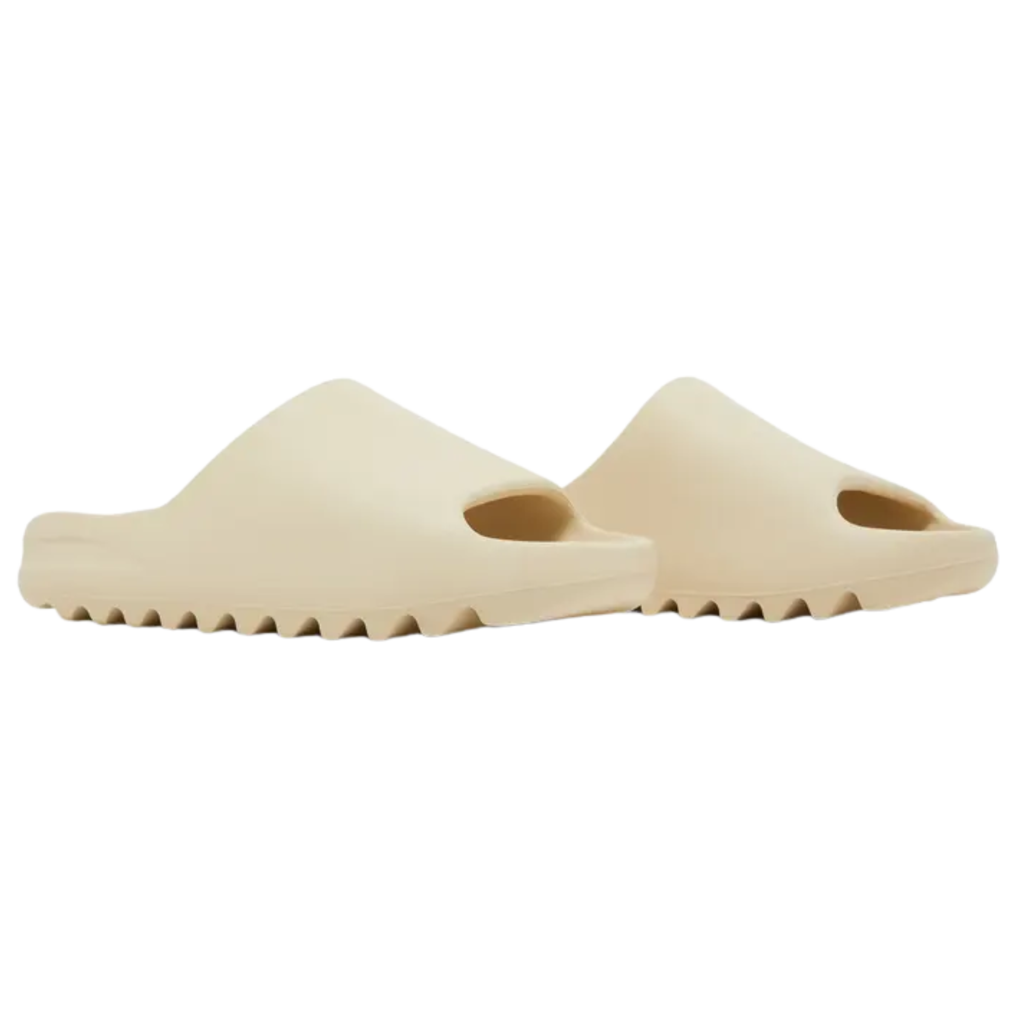 Shop the 2022 edition of the adidas Yeezy Slide ‘Bone’ in a neutral ivory hue. Made from lightweight, durable injection-molded EVA, this minimalist sandal features a plush footbed with a discreet adidas logo and a deep-grooved outsole for traction and impact protection.