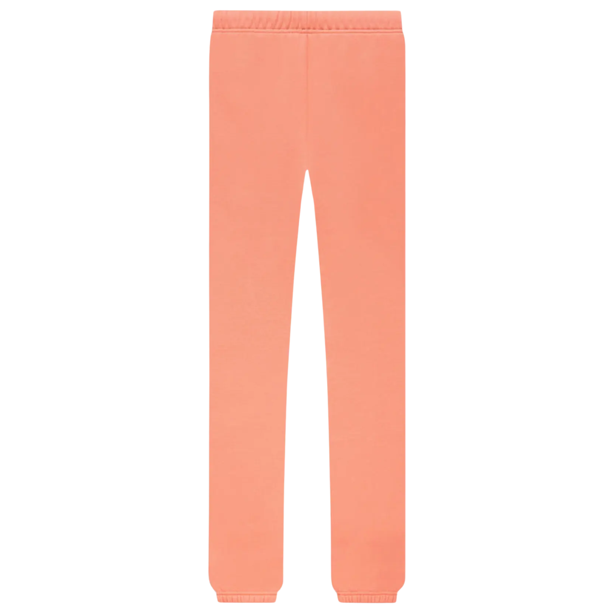 The Fear of God Essentials Sweatpants in Coral (FW22) are crafted from soft, high-quality cotton-blend fabric, offering a comfortable, relaxed fit. The sweatpants feature subtle logo detailing on the left leg and a signature elongated drawcord for added style. The vibrant coral color adds a bold touch to any casual outfit.