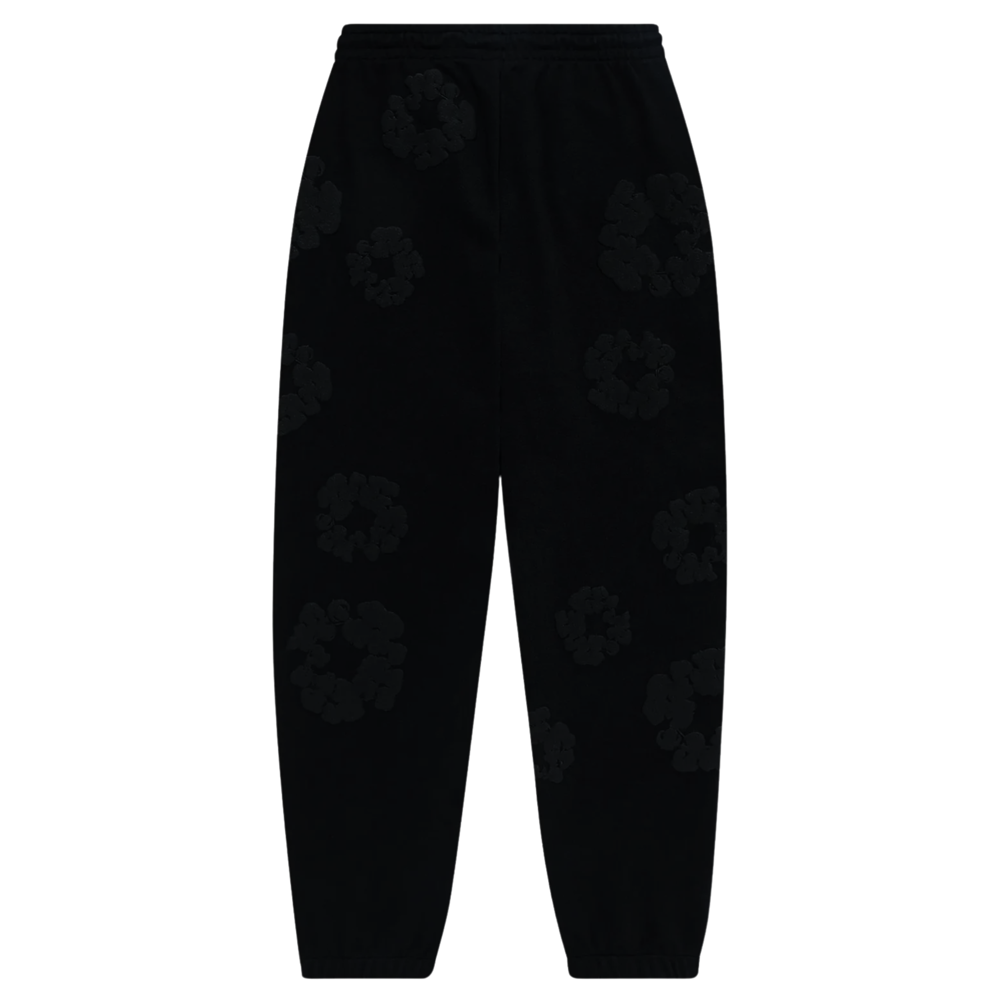 Denim Tears Cotton Wreath Black Monochrome Sweatpants