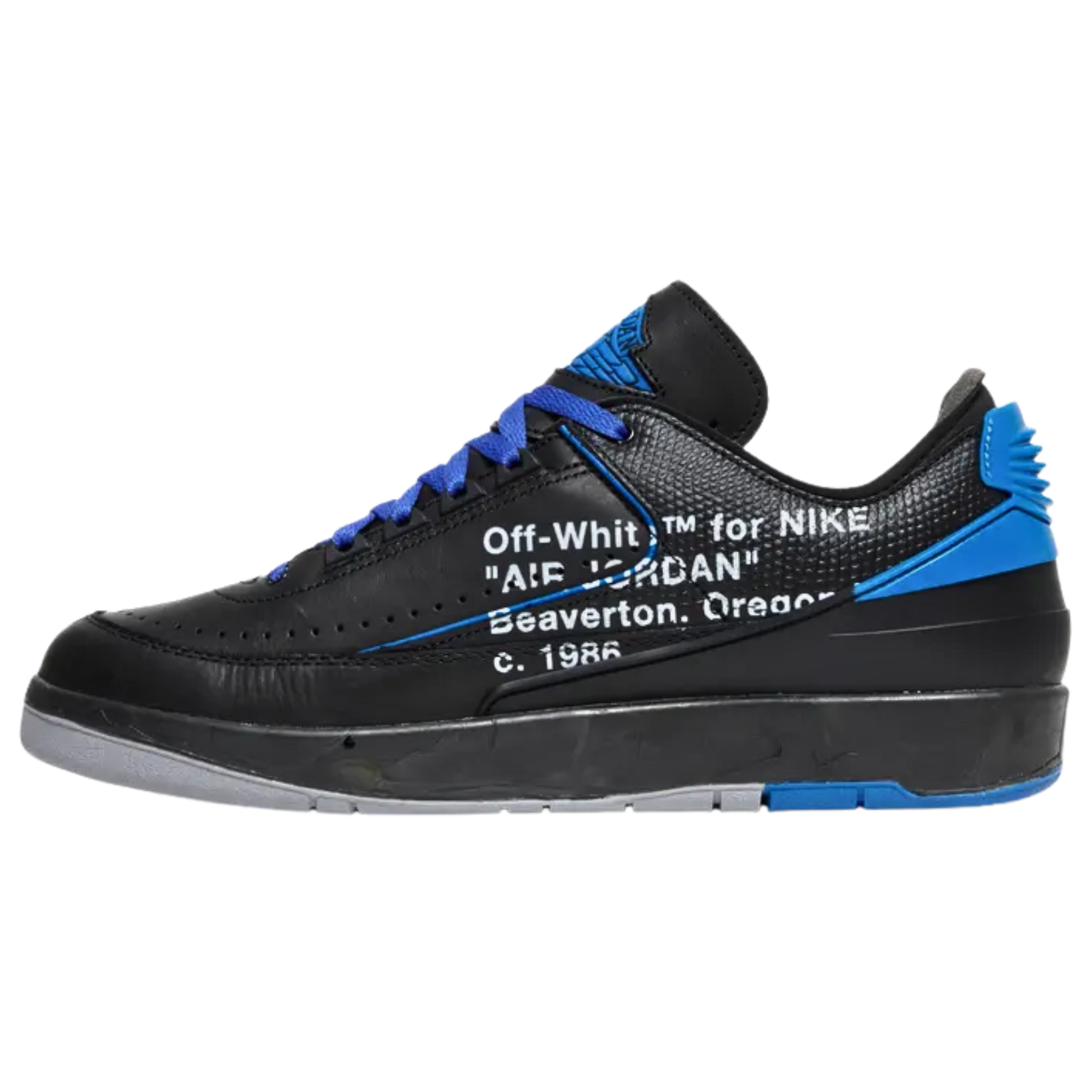 Off-White x Air Jordan 2 Retro Low SP Black Varsity Royal